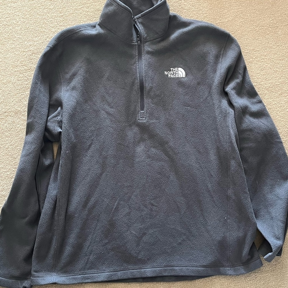 Grey North Face quarter zip